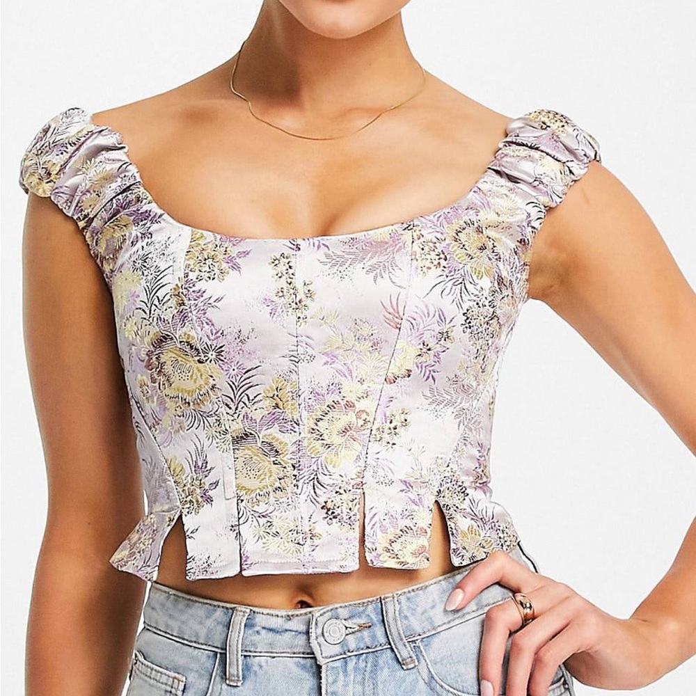 ASOS Design Floral Corset Top